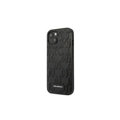 Puzdro Karl Lagerfeld iPhone 13 Pro KLHCP13LMNMP1K black hard case Monogram and plaque