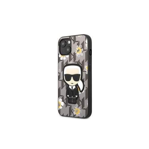 Puzdro Karl Lagerfeld iPhone 13 Pro KLHCP13LPMNFIK1 gray hard case Monogram Iconic Karl