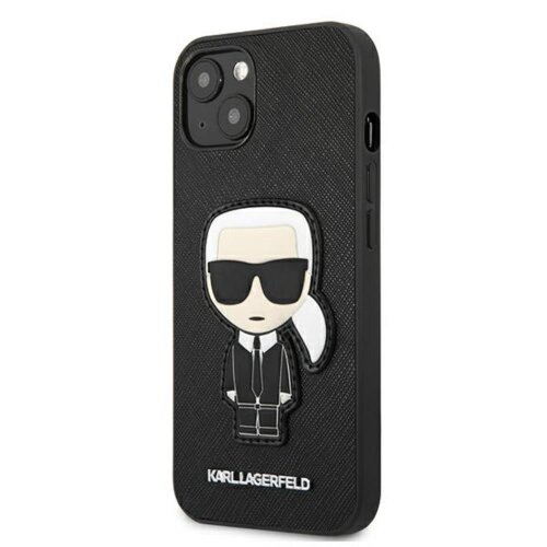 E-shop Puzdro Karl Lagerfeld iPhone 13 Mini KLHCP13SOKPK hardcase black Saffiano Ikonik Karl`s