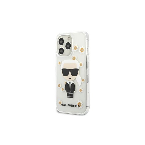 Puzdro Karl Lagerfeld iPhone 13 Pro KLHCP13LHFLT transparent hard case Flower Iconic