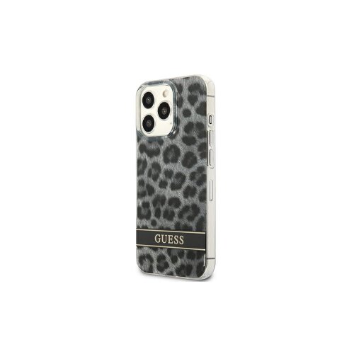 E-shop Guess case for IPhone 13 Pro 6,1&quot; GUHCP13LHSLEOK hard case grey Leopard Electro Stripe