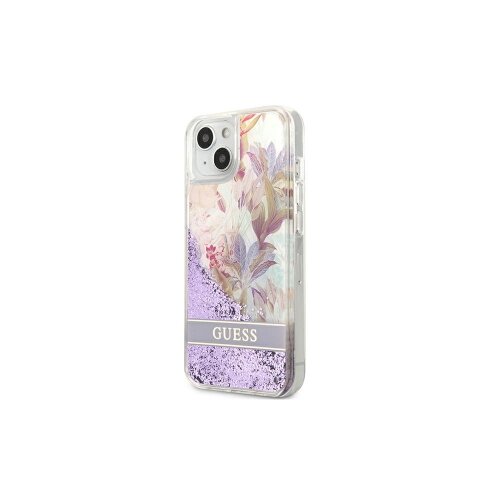E-shop Guess case for iPhone 13 Mini GUHCP13SLFLSU purple hard case Glitter Flower