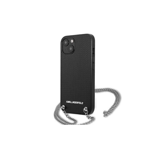 Puzdro Karl Lagerfeld iPhone 13 Mini KLHCP13SPMK black hard case Chain Logo