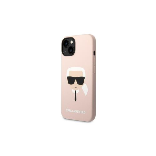 Puzdro Karl Lagerfeld iPhone 14 Plus KLHCP14MSLKHLP pink HC Silicone Karl Head