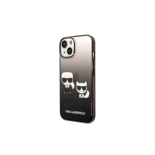 Puzdro Karl Lagerfeld iPhone 14 Plus KLHCP14MTGKCK black HC PC/TPU K&Choupette Centered