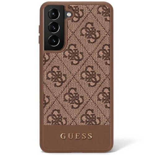 Guess case for Samsung Galaxy S23 GUHCS23SG4GLBR brown hardcase 4G Stripe Collection