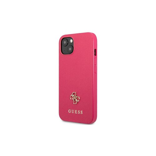 Guess case for iPhone 13 Mini 5,4" GUHCP13SPS4MF pink hardcase Saffiano 4G Small Metal Logo