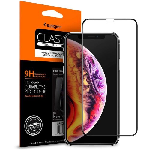 E-shop Spigen tempered glass Glass FC for iPhone XR / 11 black