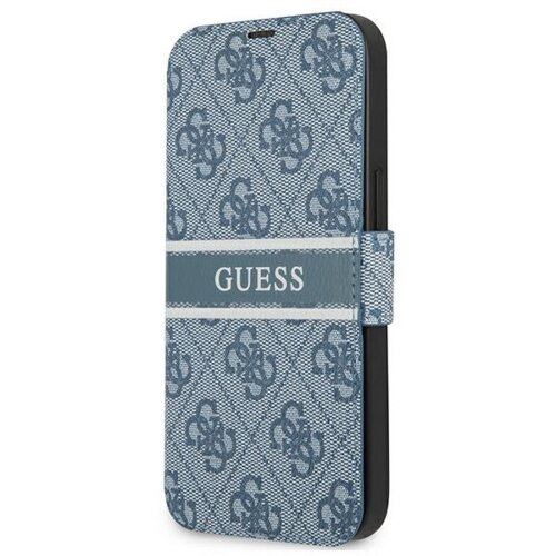 Guess case for iPhone 13 Mini 5,4" GUBKP13S4GDBL blue book case 4G Stripe