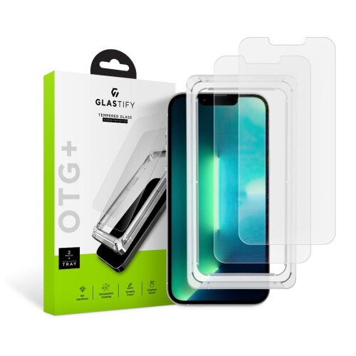 E-shop Spigen tempered glass Glastify Otg+ 2-Pack for iPhone 13 Pro Max / 14 Plus 6,7&quot; clear