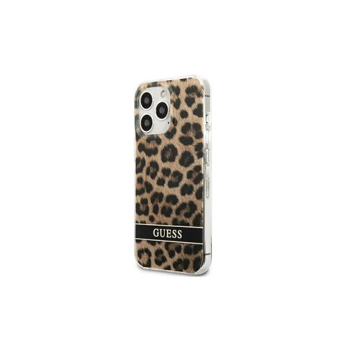 E-shop Guess case for IPhone 13 Pro 6,1&quot; GUHCP13LHSLEOW hard case brown Leopard Electro Stripe