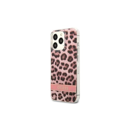 E-shop Guess case for IPhone 13 Pro Max 6,7&quot; GUHCP13XHSLEOP hard case pink Leopard Electro Stripe
