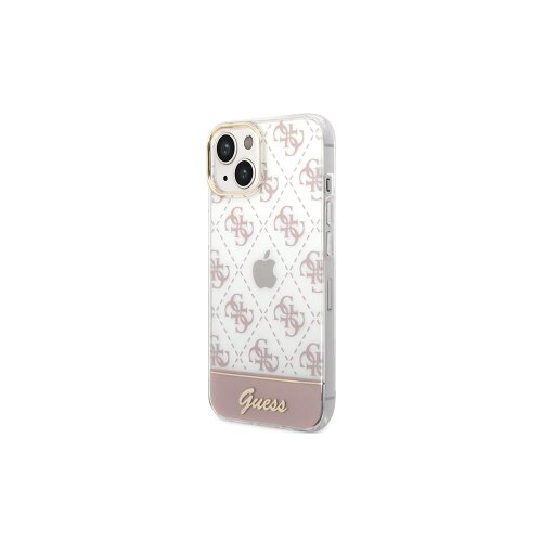 Guess case for iPhone 14 Plus 6,7" GUHCP14MHG4MHP pink hardcase 4G Pattern Script