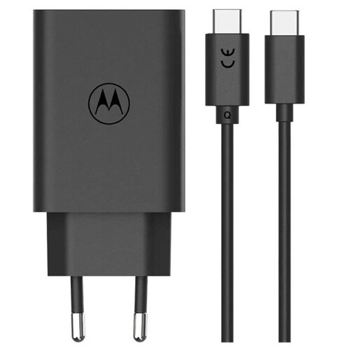 E-shop Motorola TurboPower Cestovní Nabíječka 50W Duo USB-C + USB-A vč. USB-C/USB-C kabelu Black