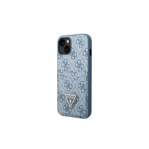 Guess GUHCP13XP4TPB iPhone 13 Pro Max 6,7" modro/modré pevné pouzdro 4G slot na karty s logem trojúhelníku