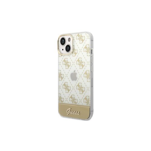 Guess case for iPhone 14 Pro 6,1" GUHCP14LHG4MHG gold hardcase 4G Pattern Script