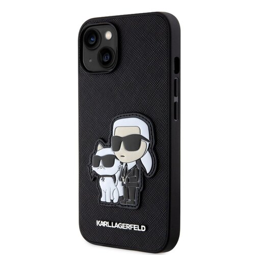 Puzdro Karl Lagerfeld PU Saffiano Karl and Choupette NFT iPhone 14 - čierne