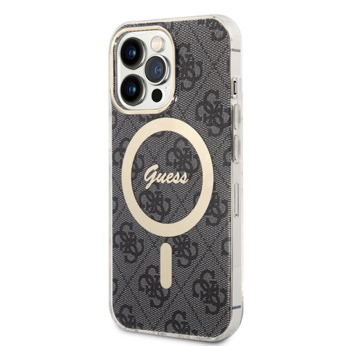 E-shop Guess 4G IML MagSafe Kompatibilní Zadní Kryt pro iPhone 13 Pro Black
