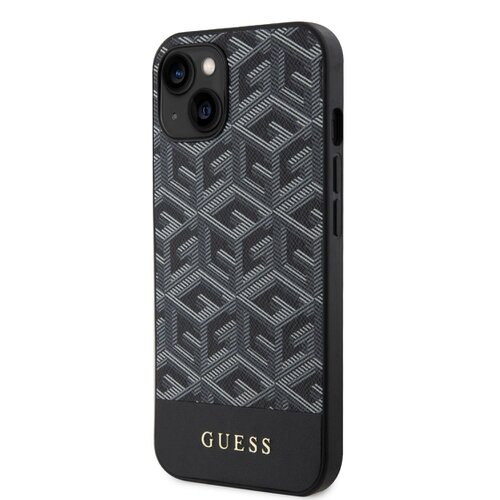 Guess PU G Cube MagSafe Kompatibilní Zadní Kryt pro iPhone 13 Black