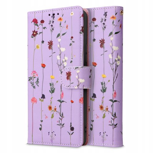 E-shop Puzdro Tech-Protect Book Samsung Galaxy A54 5G, Lúčne kvety - fialové