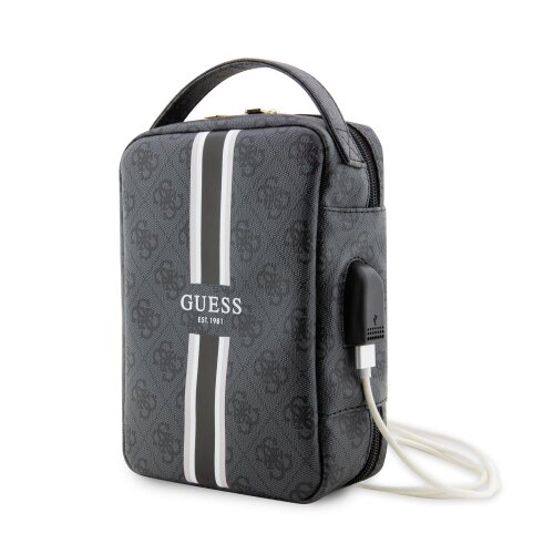 E-shop Cestovná mini taška Guess PU 4G Printed Stripes, univerzálna - čierna
