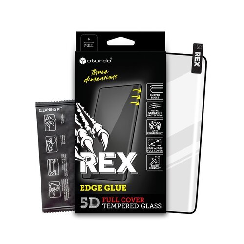Ochranné sklo Sturdo Rex Samsung Galaxy S8, celotvárové Edge Glue 5D - čierne