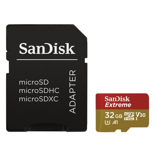 E-shop SanDisk Extreme/micro SDHC/32GB/100MBps/UHS-I U3 / Class 10/+ Adaptér