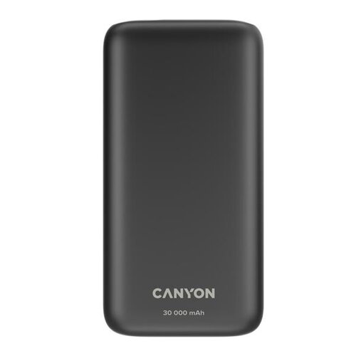 E-shop Canyon PB-301 Powerbanka, Li-Pol, 30.000 mAh Micro-USB, USB-C, Čierna