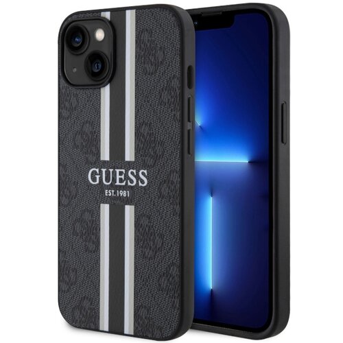 E-shop Guess case for iPhone 14 6,1&quot; GUHMP14SP4RPSK black harcase Magsafe 4G Printed Stripes