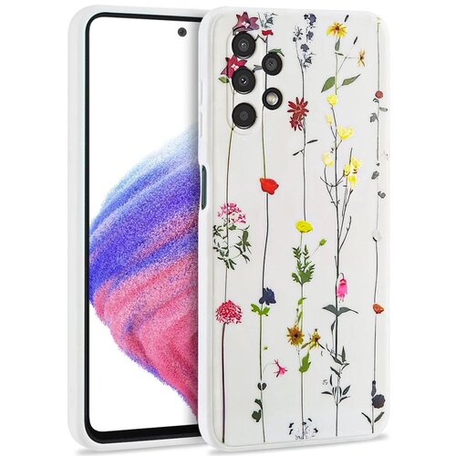 E-shop Puzdro Tech-Protect Samsung Galaxy A53 5G, Lúčne kvety - biele