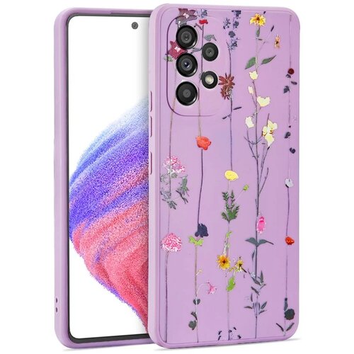 E-shop Puzdro Tech-Protect Samsung Galaxy A53 5G, Lúčne kvety - fialové