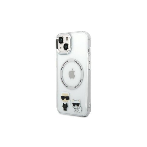 Puzdro Karl Lagerfeld iPhone 14 Pro KLHMP14LHKCT transparent HC Magsafe IML Ring + K&C