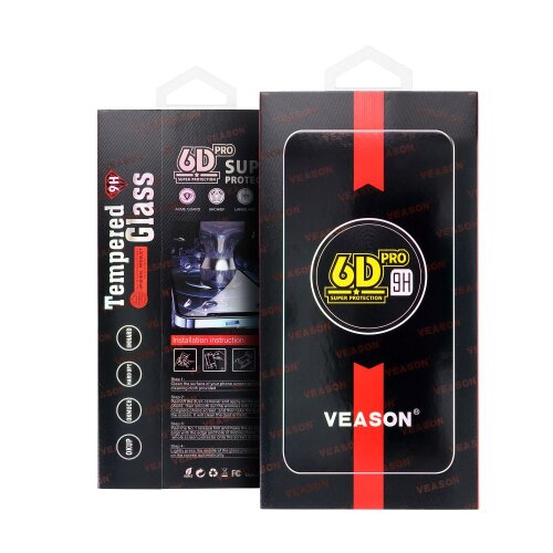 E-shop Ochranné sklo Veason 6D Xiaomi Redmi 12C/10C/Poco C40, celotvárové - čierne