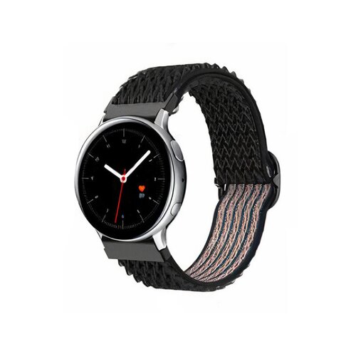 E-shop mobilNET 20 MM Látkový remienok na hodinky v štýle wawe, čierny stripe