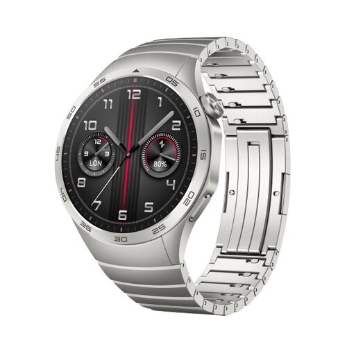 E-shop Huawei Watch GT 4 46mm, Strieborná s nerezovým remienkom