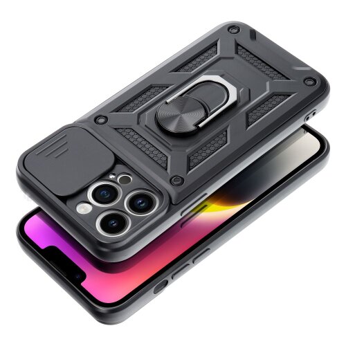 Puzdro Defender Slide iPhone 15 Pro Max - čierne