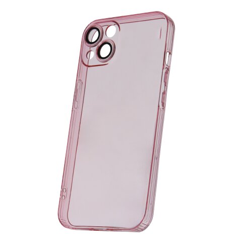Puzdro Slim TPU Samsung Galaxy A14 4G/5G, transparentné - ružové