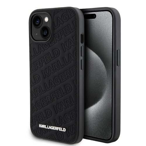 E-shop Karl Lagerfeld PU Quilted Pattern Zadní Kryt pro iPhone 15 Black