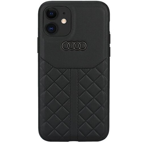 E-shop Audi Genuine Leather Zadní Kryt pro iPhone 12/12 Pro Black
