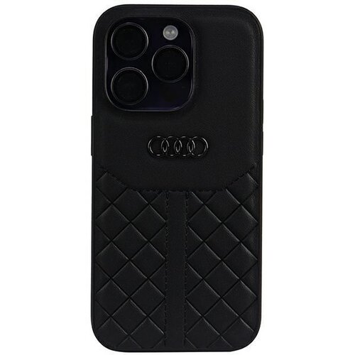 E-shop Audi Genuine Leather Zadní Kryt pro iPhone 14 Pro Black