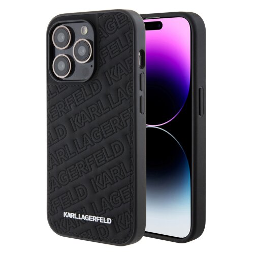 E-shop Karl Lagerfeld PU Quilted Pattern Zadní Kryt pro iPhone 15 Pro Max Black