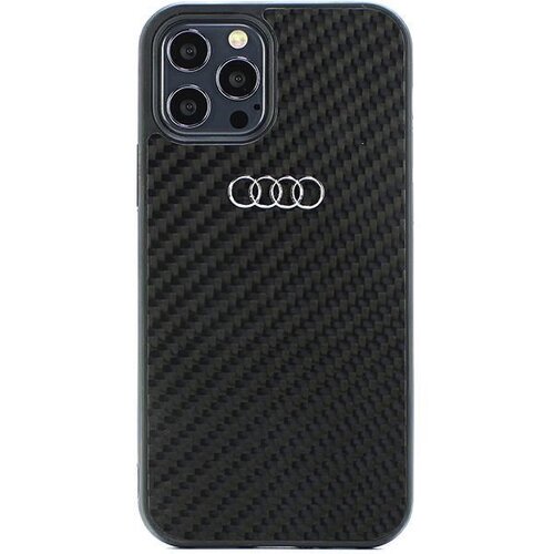 E-shop Audi Carbon Fiber Zadní Kryt pro iPhone 12/12 Pro Black