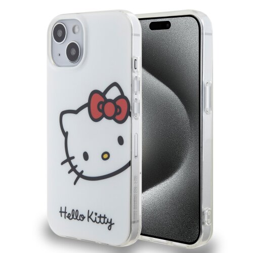 E-shop Hello Kitty IML Head Logo Zadní Kryt pro iPhone 13 White