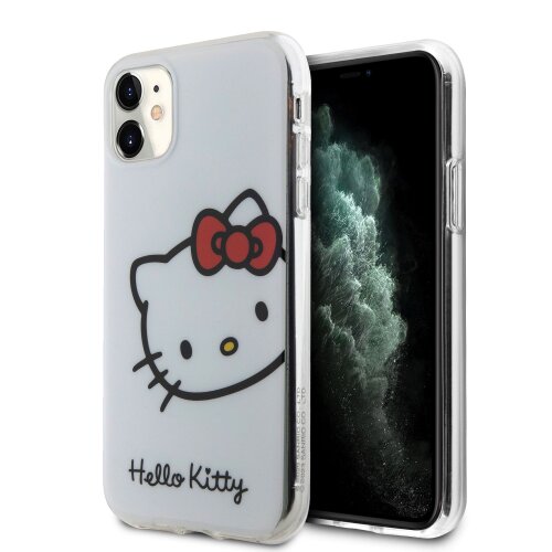 E-shop Hello Kitty IML Head Logo Zadní Kryt pro iPhone 11 White