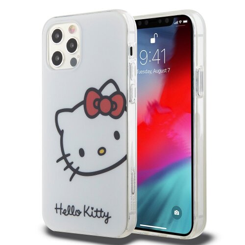 E-shop Hello Kitty IML Head Logo Zadní Kryt pro iPhone 12/12 Pro White
