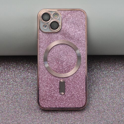 E-shop Glitter Chrome Mag case for iPhone 15 6,1&quot; pink