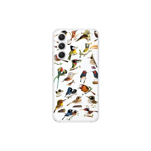 E-shop Puzdro Fun TPU Samsung Galaxy A14 4G/5G, vtáčiky - biele