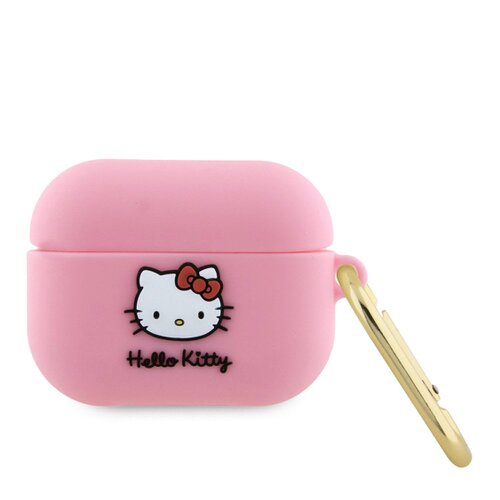 E-shop Hello Kitty Liquid Silicone 3D Kitty Head Logo Pouzdro pro AirPods Pro Pink