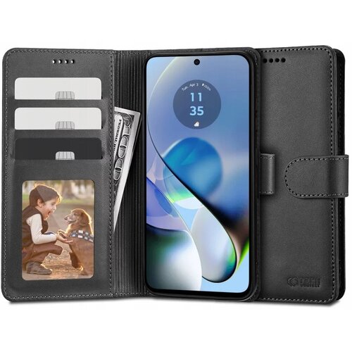 Puzdro Tech-Protect Wallet Book Motorola Moto G54/G54 Power Edition - čierne