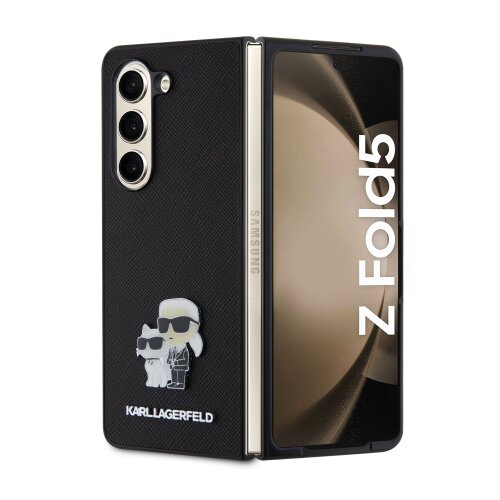 E-shop Karl Lagerfeld PU Saffiano Karl and Choupette NFT Zadní Kryt pro Samsung Galaxy Z Fold 5 Black
